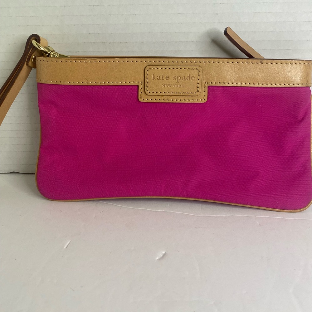 Kate Spade Pink and Tan Clutch Wristlet